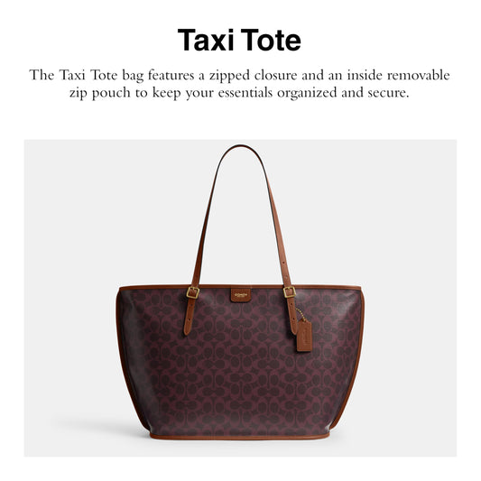 Coach Taxi Tote in Signature Canvas